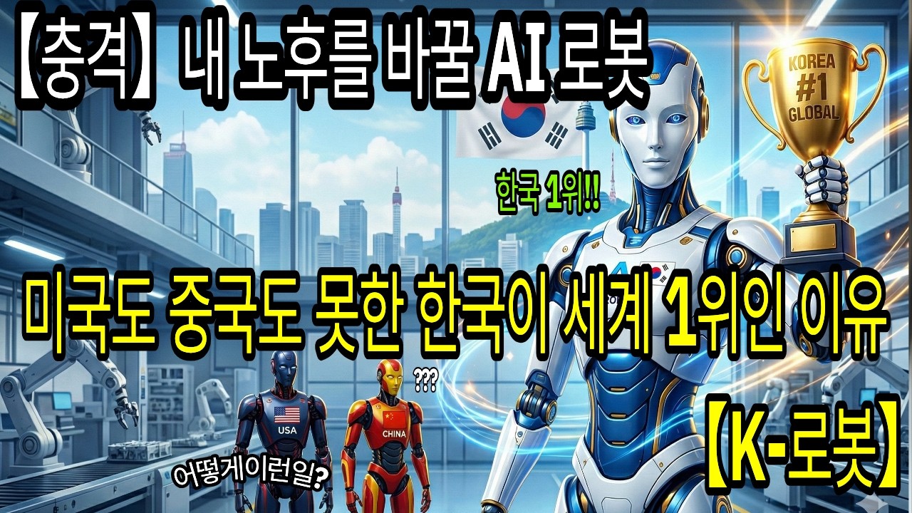 【충격】노후에 이 기술이 내 생활을 완전히 바꿉니다 | AI 휴머노이드 로봇 한국 세계 1위【K-로봇】