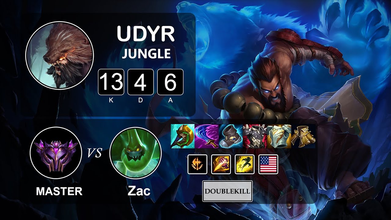 Jungle Udyr vs Zac - LOL NA Master Season 11 Patch 11.19