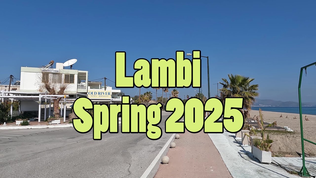 🌸 Spring Walk in Lambi | From Waterfront to Main Road 🚶‍♂️✨