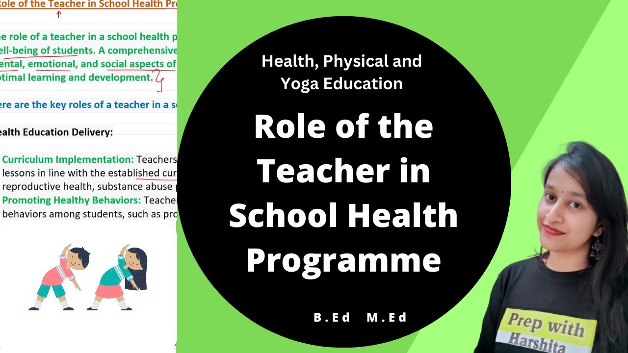 Role of the Teacher in School Health Programme | Health, Physical and Yoga Education