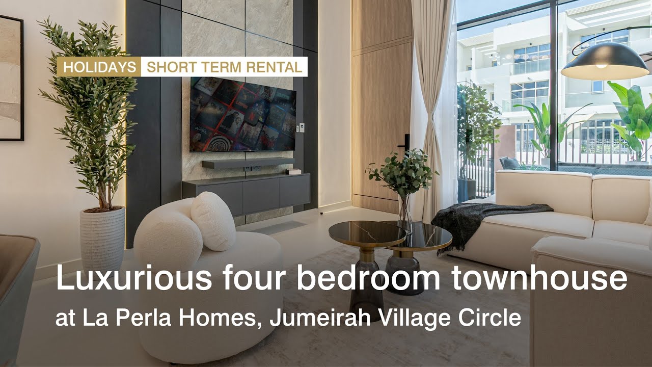 Luxurious four bedroom townhouse at La Perla Homes, JVC | haus & haus Holiday Homes
