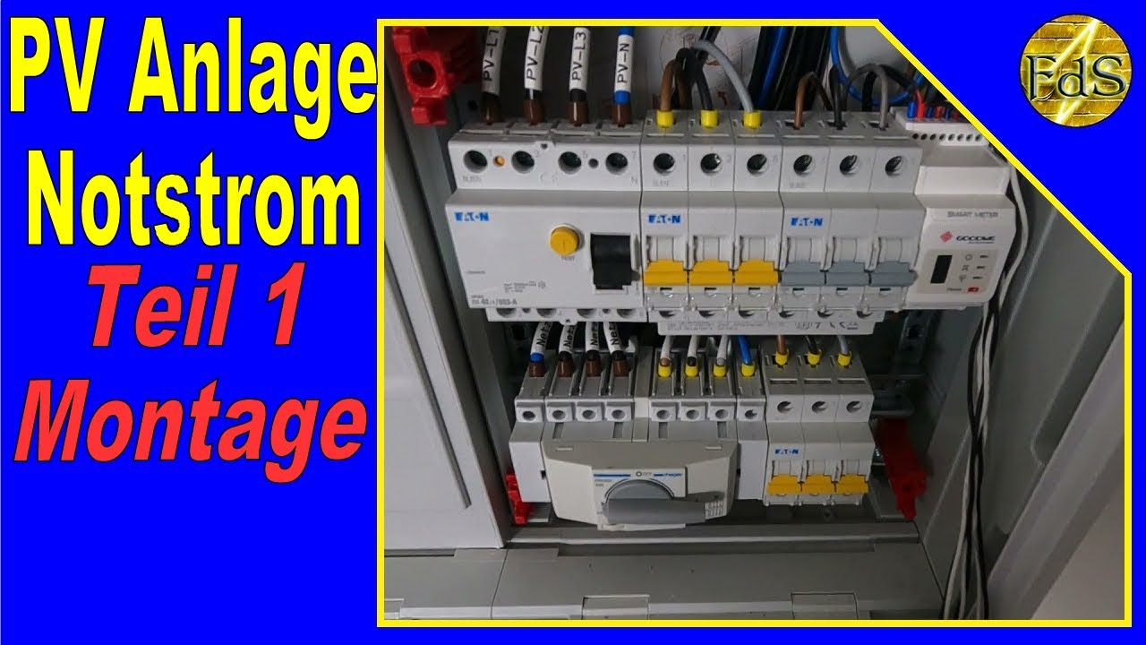 Teil 1 : PV Anlage mit Notstrom und Speicher Montage beim Kunden / Übersicht