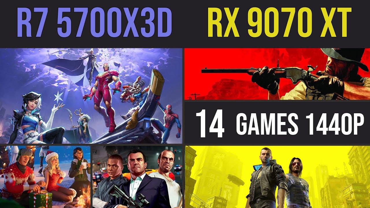 RX 9070 XT + Ryzen 7 5700X3D – Is AM4 Still Enough vs AM5 at 1440p?
