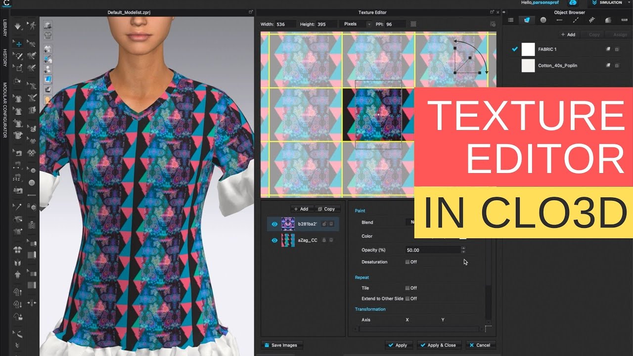 CLO3D Texture Editor - How To