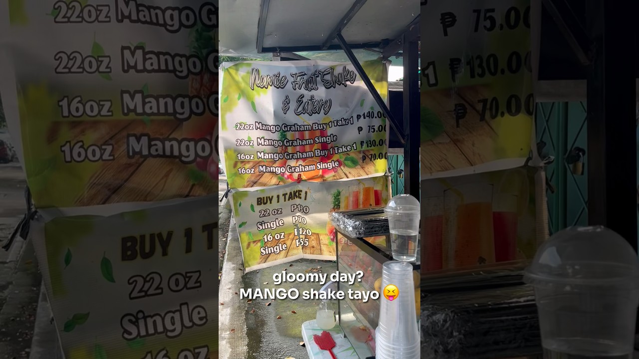 MANGO shake tayo kahit tag ulan na 🌧️☔ Paid ₱130 for two servings 📍Area 2 UP Diliman