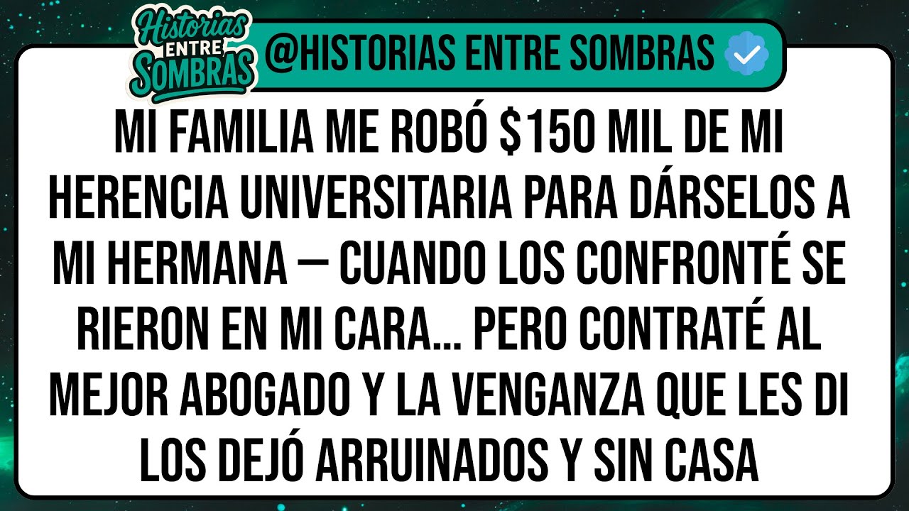 Mi Familia Me ROBÓ $150 Mil De Mi Herencia Universitaria Para Dárselos A Mi Hermana — Cuando Los ...