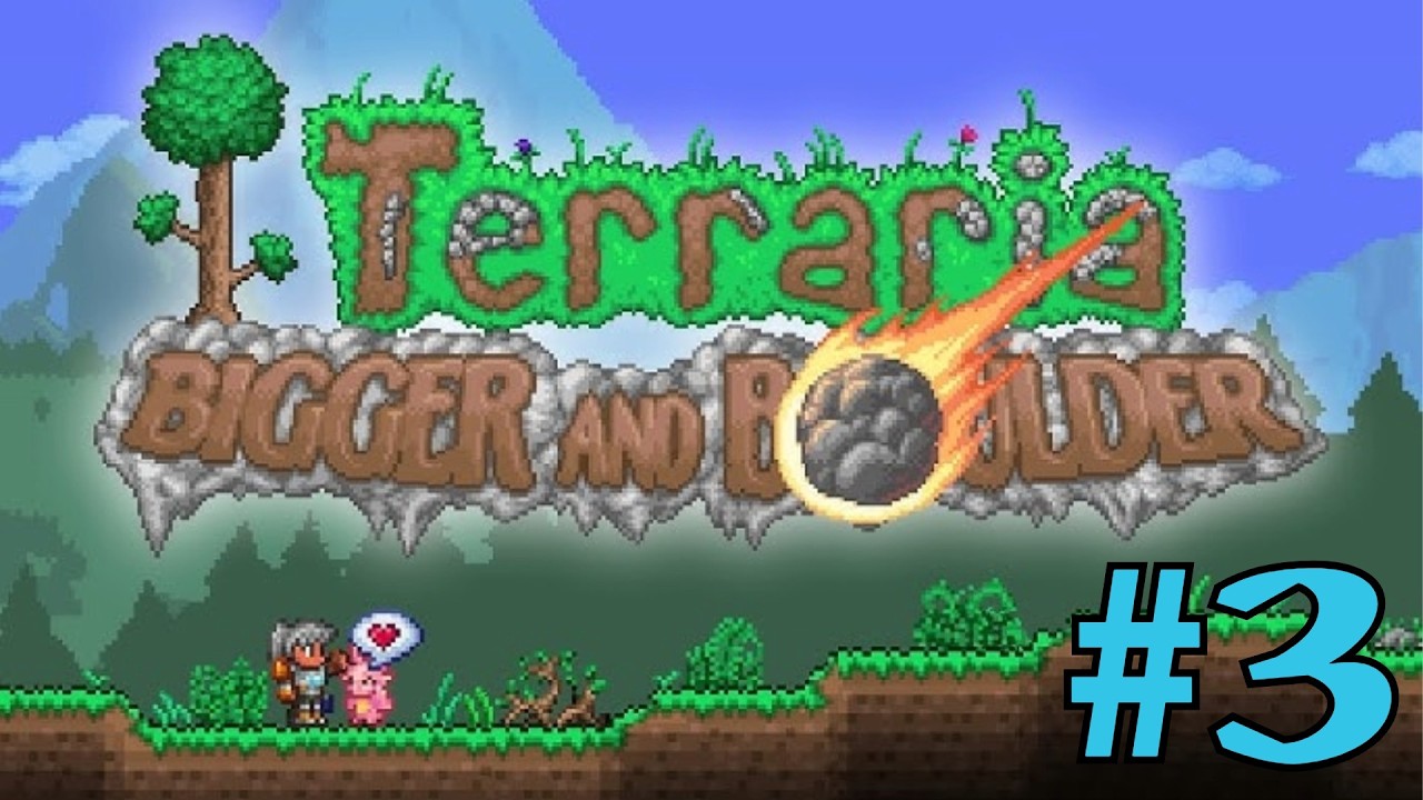 Terraria Bigger and Boulder Update Let's Play 3: Killing the Queen Bee and Setting Up for Skeletron
