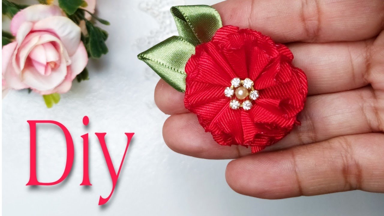 DIY - FLOR FÁCIL DE GORGURÃO  - flower craft - Aline Soeiro