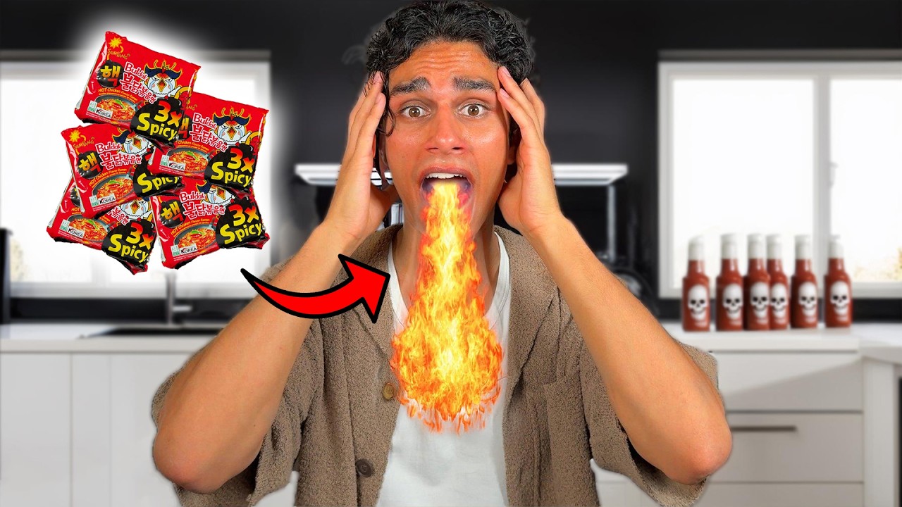 Extreme 3X SPICY Noodles ASMR