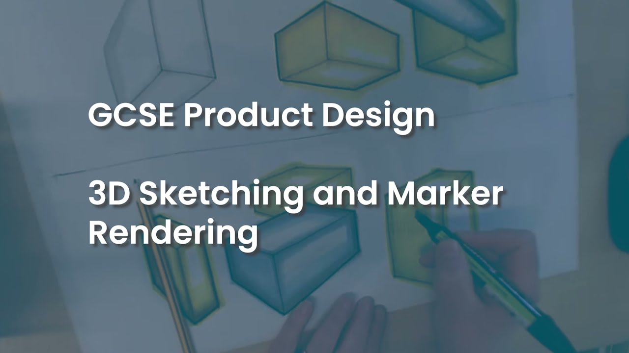 GCSE Product Design- 2 point sketching and marker rendering