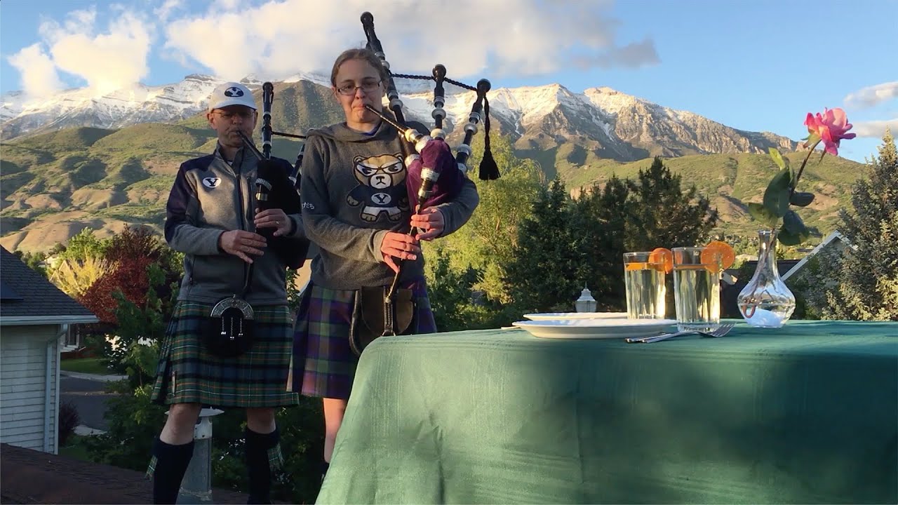 BYU Fight Song on Bagpipes! Rise and Shout: The Home Is Our Campus (A Daddy-Daughter Duet)