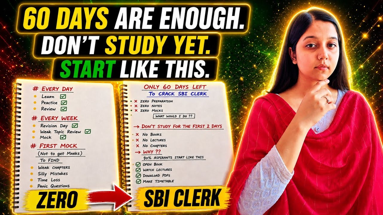 SBI Clerk 2026 Preparation Strategy | Start From Zero 🚀 Complete 60-Day Roadmap 🔥
