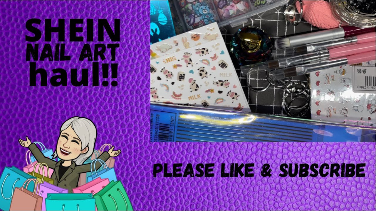 SHEIN Haul # 2 | Nail Art | Gems Stamping Plates | Stickers | Decals |