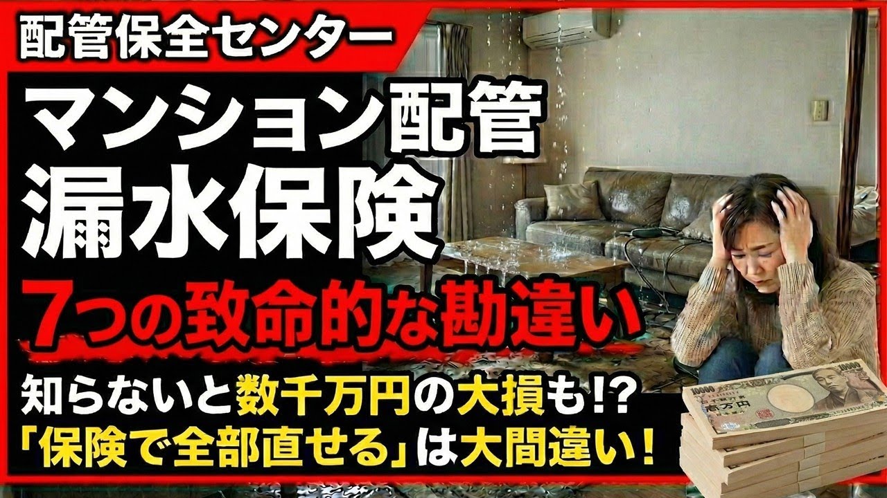 7つの致命的な勘違い　マンション配管の漏水保険　知らないと大損することも