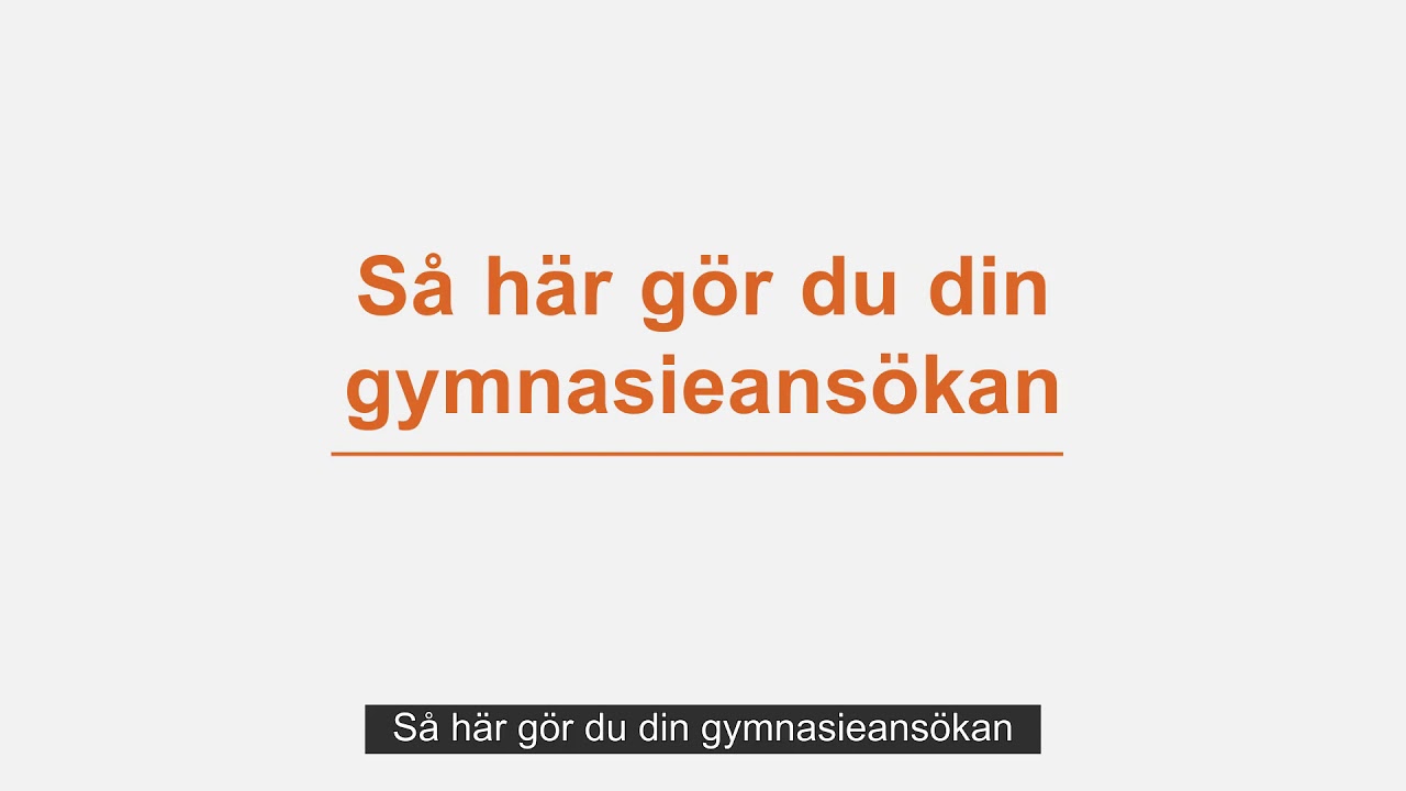 Hur du g&ouml;r ditt gymnasieval