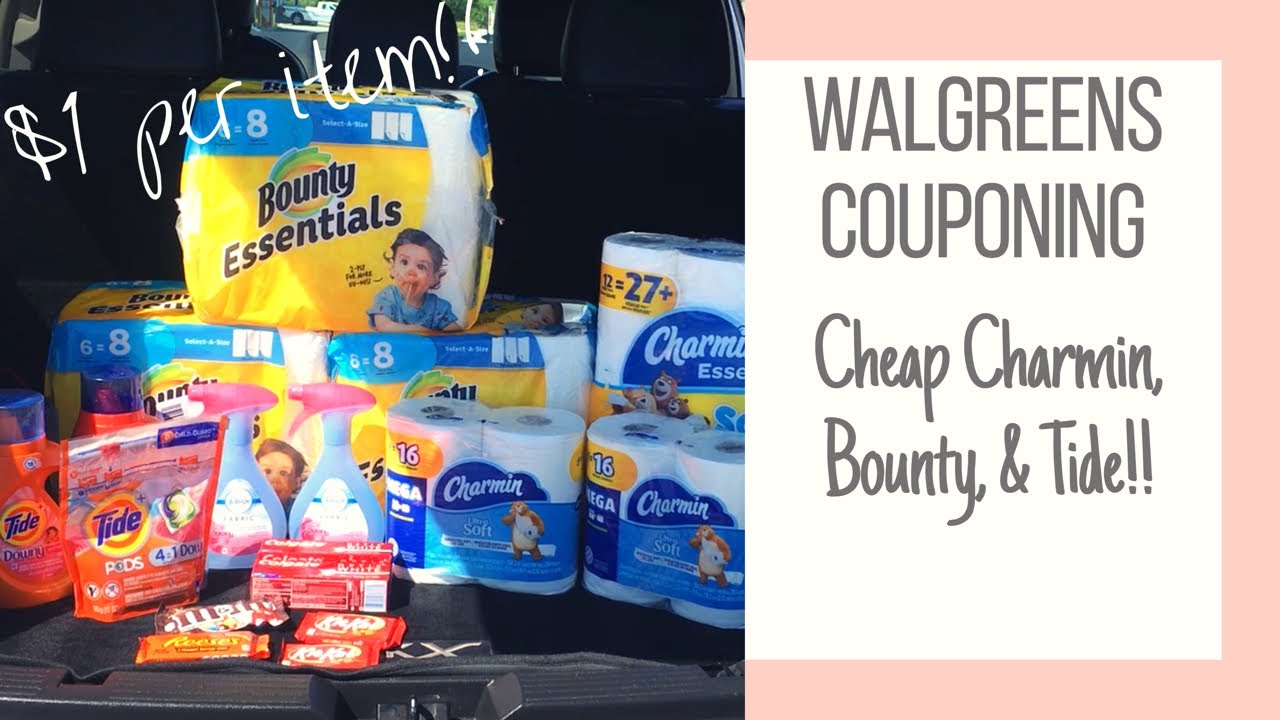 Walgreens Couponing (9/1-9/7) Dirt cheap Charmin, Bounty, & Tide!!