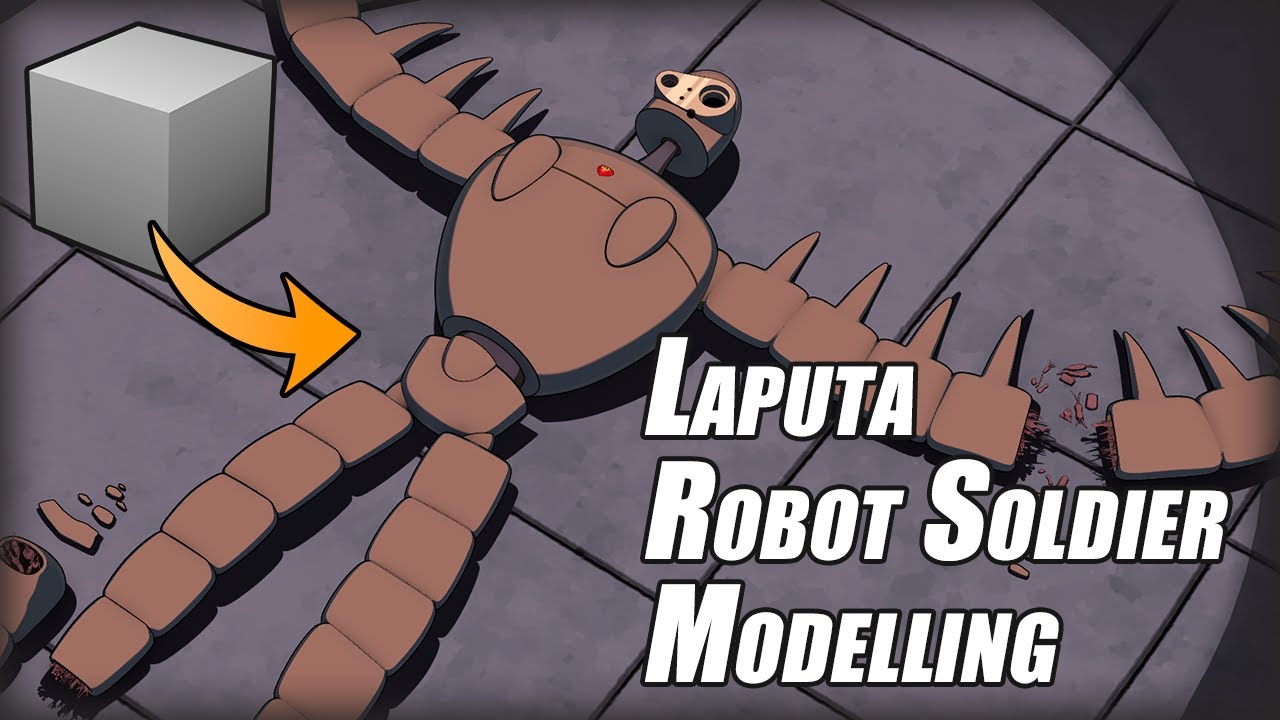 【3DCG】ロボット兵をつくる【天空の城ラピュタ】