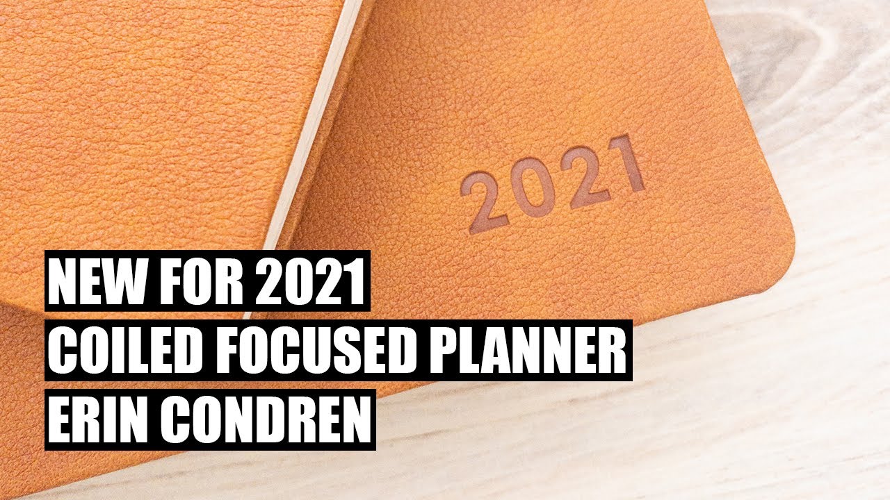 NEW: 2021 Coiled Focused Planner Vegan Leather Cover from Erin Condren
