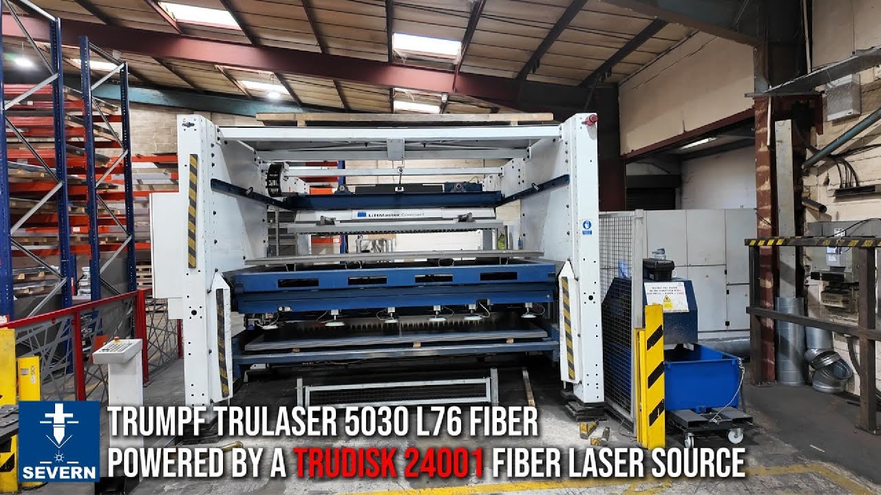 TRUMPF TruLaser 5030 Fiber (L76) 24 kW TruDisk 24001 with LiftMaster Compact at Severn Machines Ltd