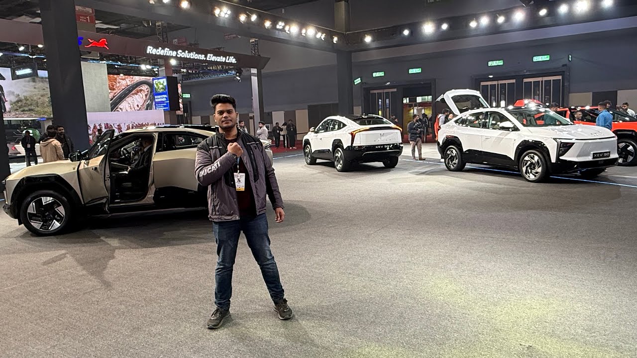 Mahindra Pavilion in Bharat Mobility 2025 Complete Info | Mahindra Electric Suv be6 XEV 9e