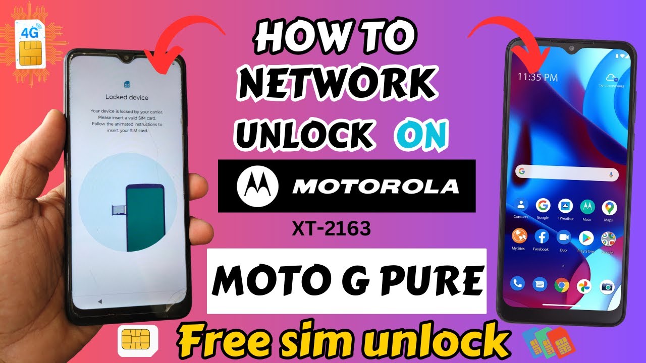 Moto G Pure (XT-2163DL) Sim unlock Free || How to network unlock motorola Moto g pure
