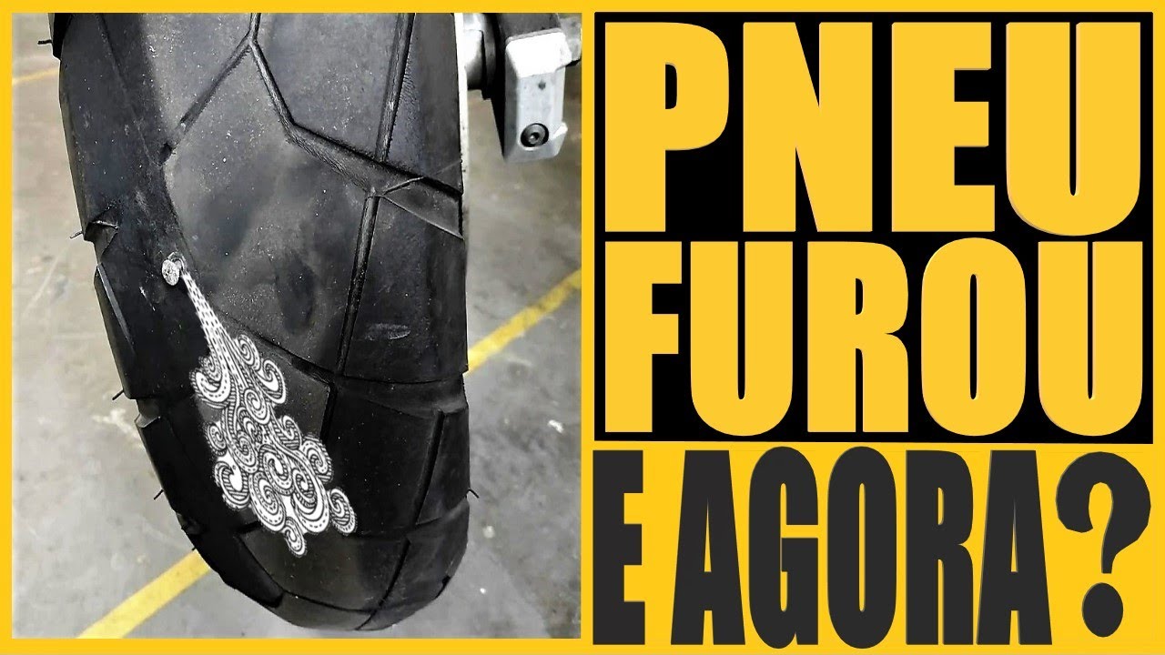 PNEU FURADO NA MOTO . O que fazer. Como reparar um furo em pneu de moto.