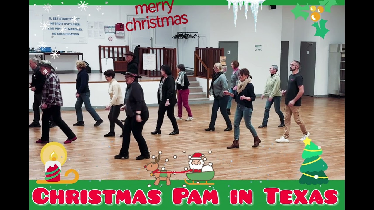 Christmas Pam in Texas - teach débutant - country line dance 