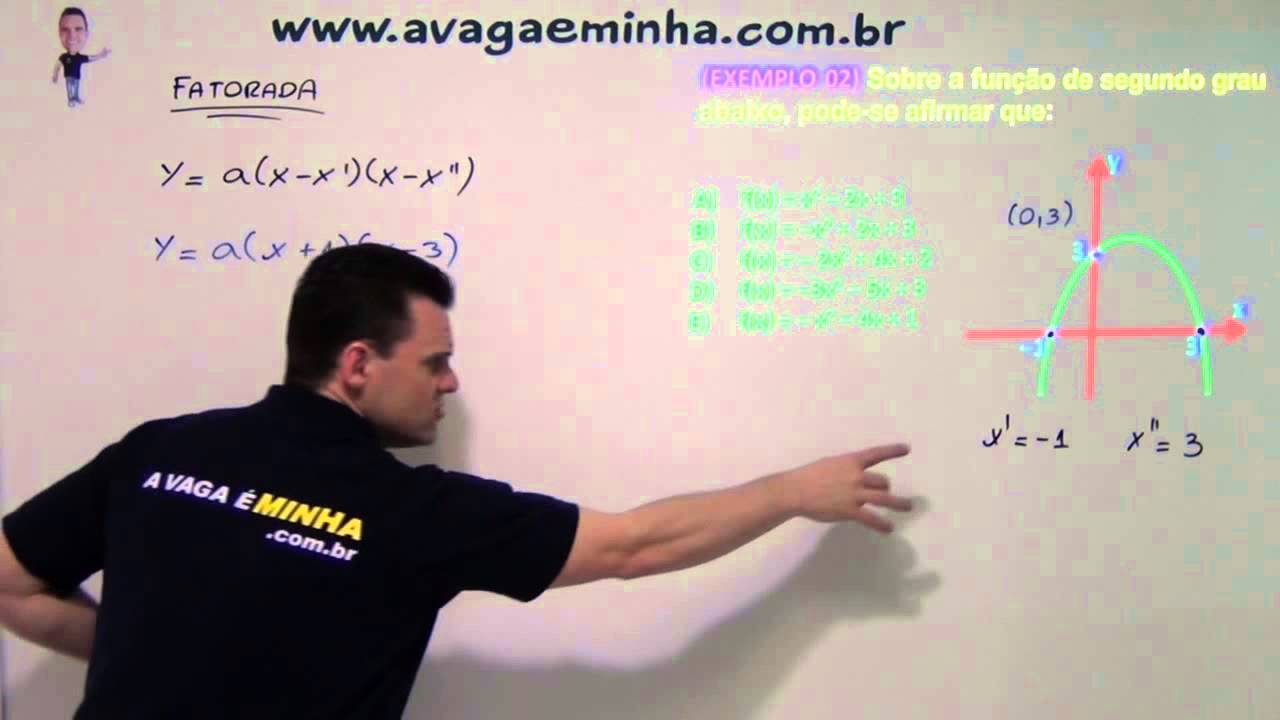 FUNÇÃO DO SEGUNDO GRAU OU QUADRÁTICA AULA 02
