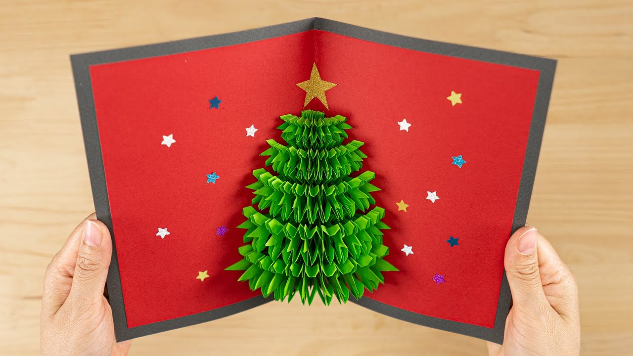3D Christmas Card | Easy Christmas Card | How to make Christmas Card | Christmas Tree Card Tutorial