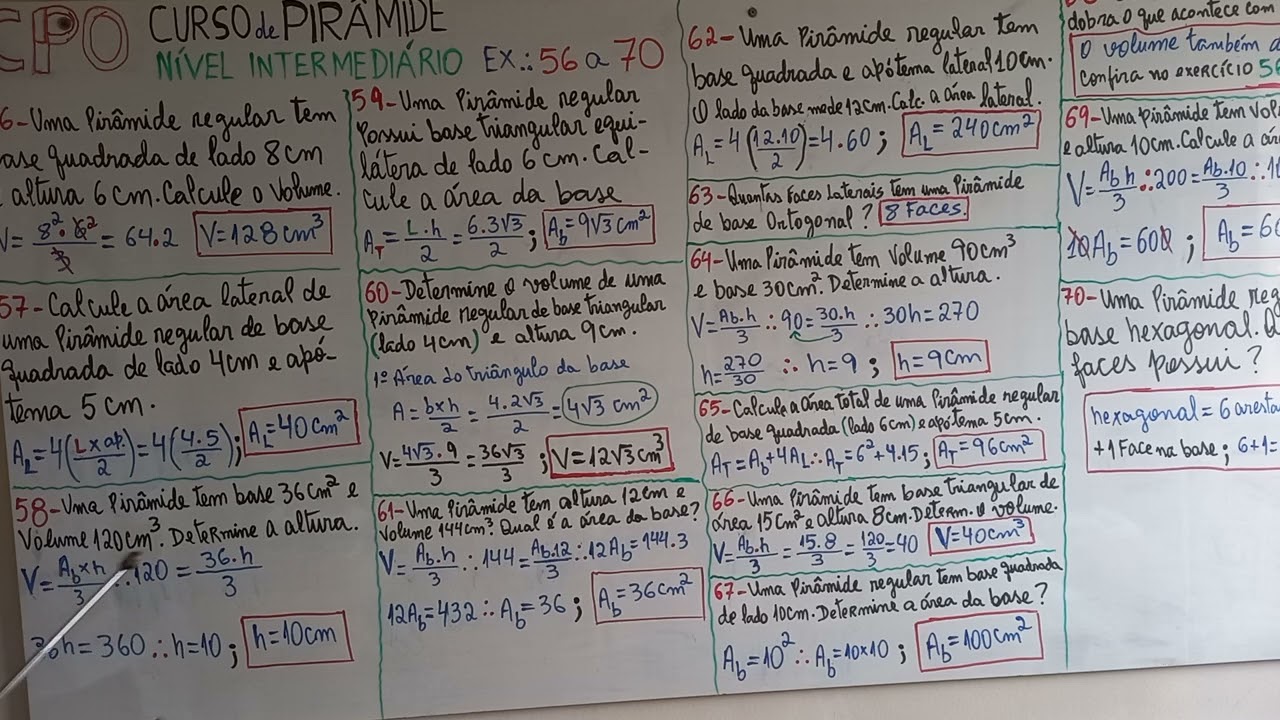 CPO CONCURSOS, CURSO DE PIRÂMIDES, NÍVEL INTERMEDIÁRIO, AULA 58.