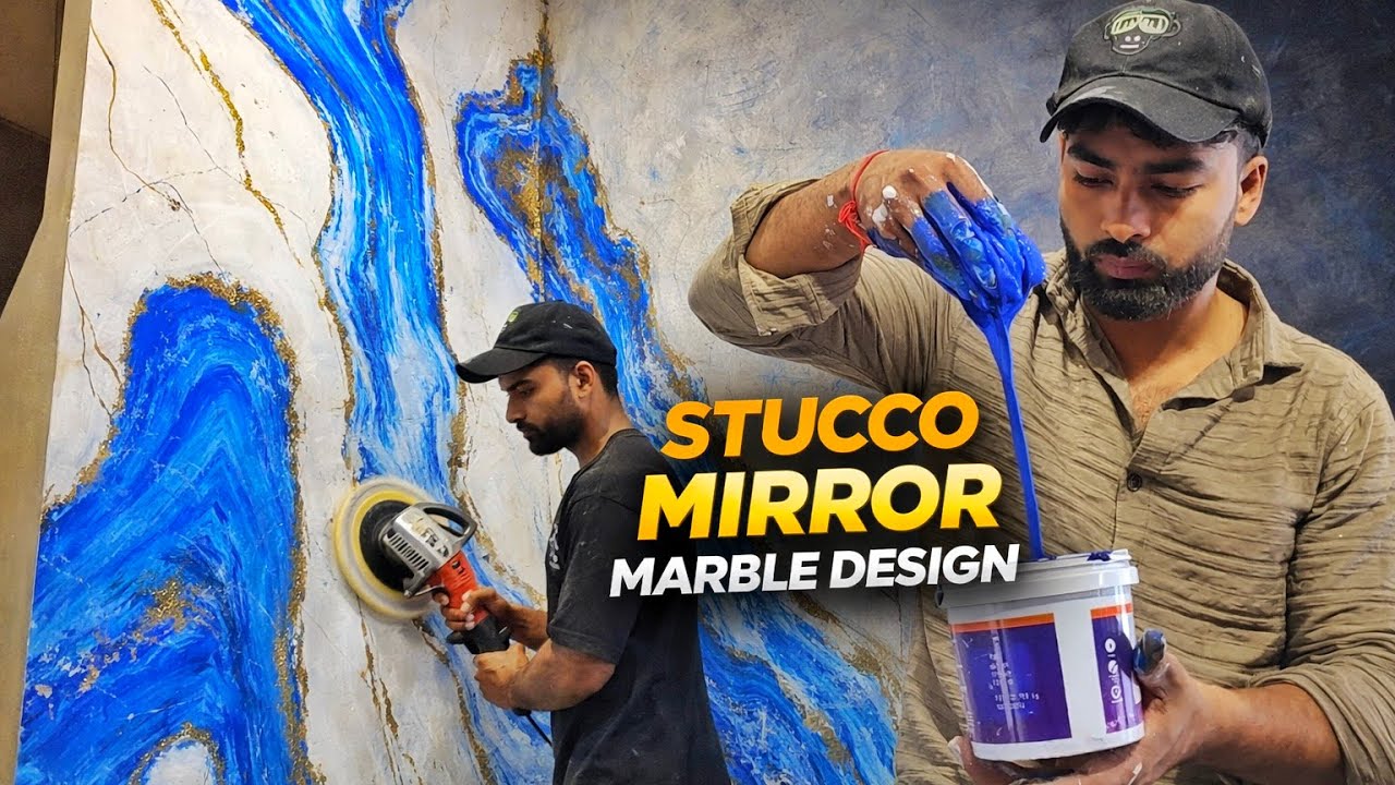 Luxury Stucco Mirror Marble Finish ✨ | Interior Wall Design Ideas