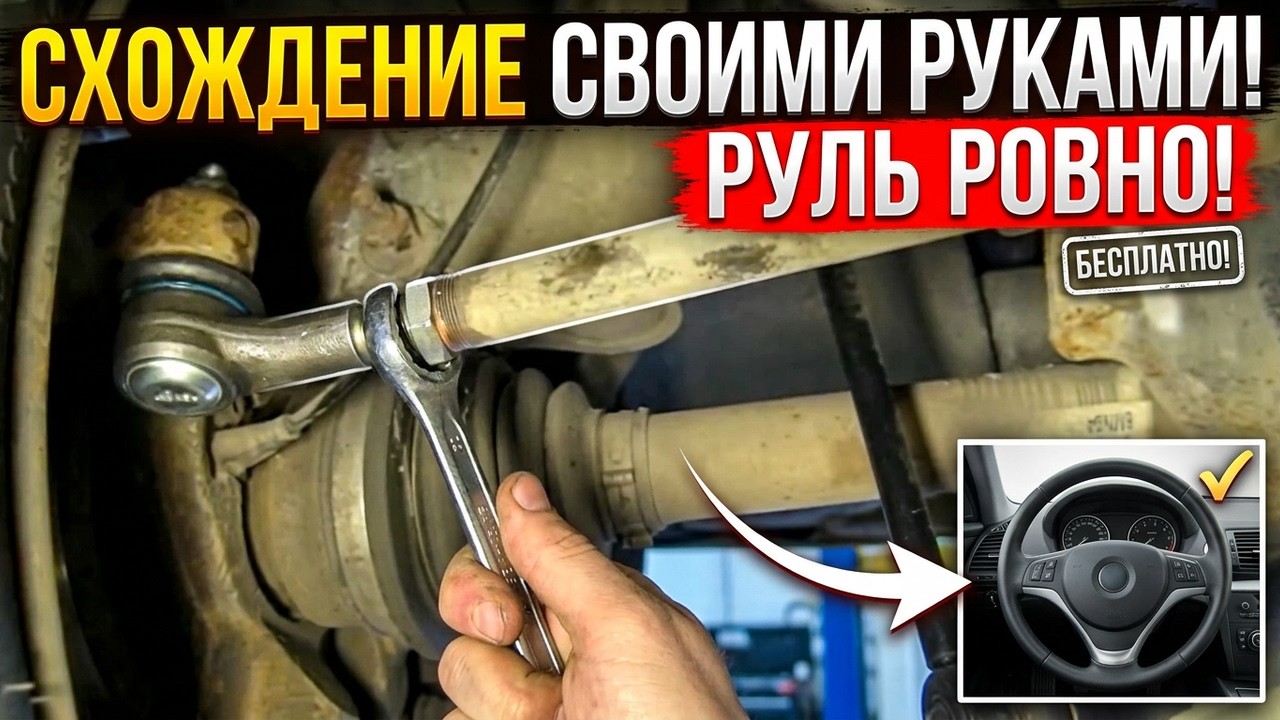 Схождение своими руками.  Выставляем руль ровно