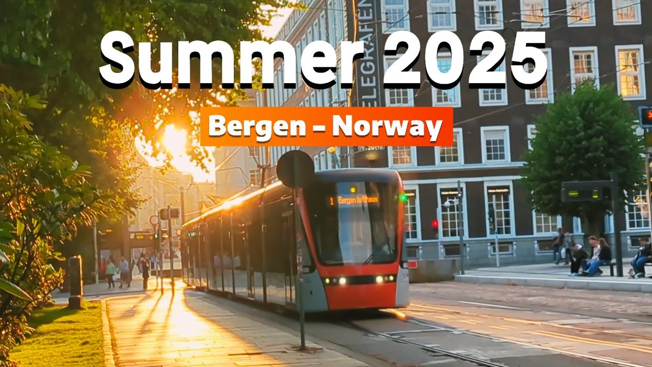 Norway walking tour in Bergen summer 2025 🏝️🌞 || Full HD