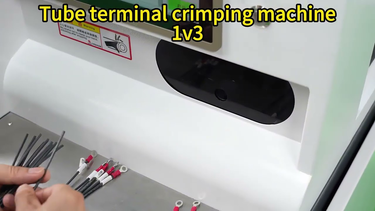 Tube terminal crimping machine