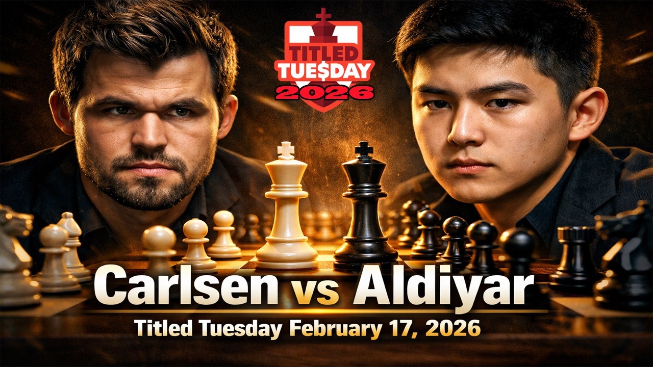 Magnus Carlsen vs Aldiyar Zharas🔹Titled Tuesday February 17, 2026 - Tough Fight Ends in Draw