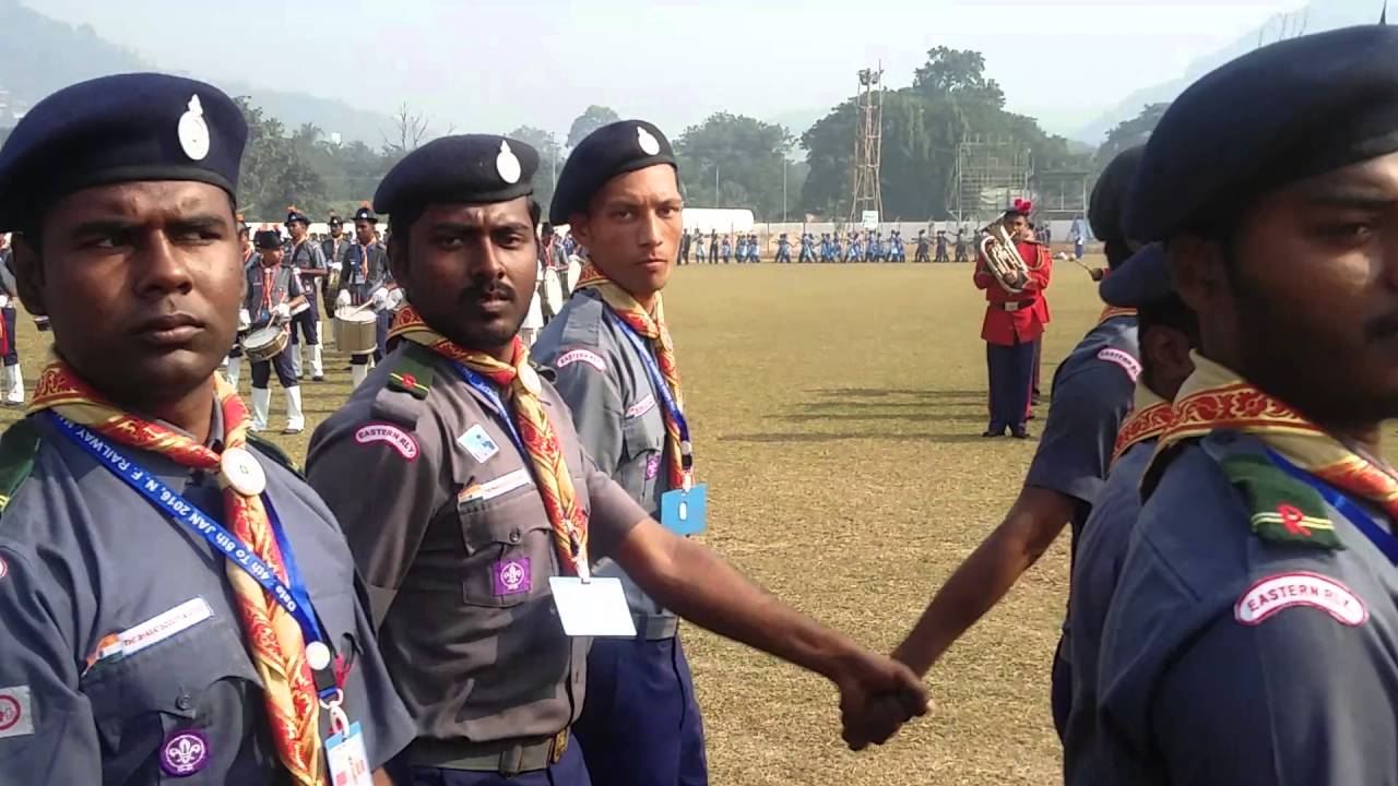 Marchpast Presentation of Eastern Railway State Bharat Scouts & Guides at 17th AIRJ
