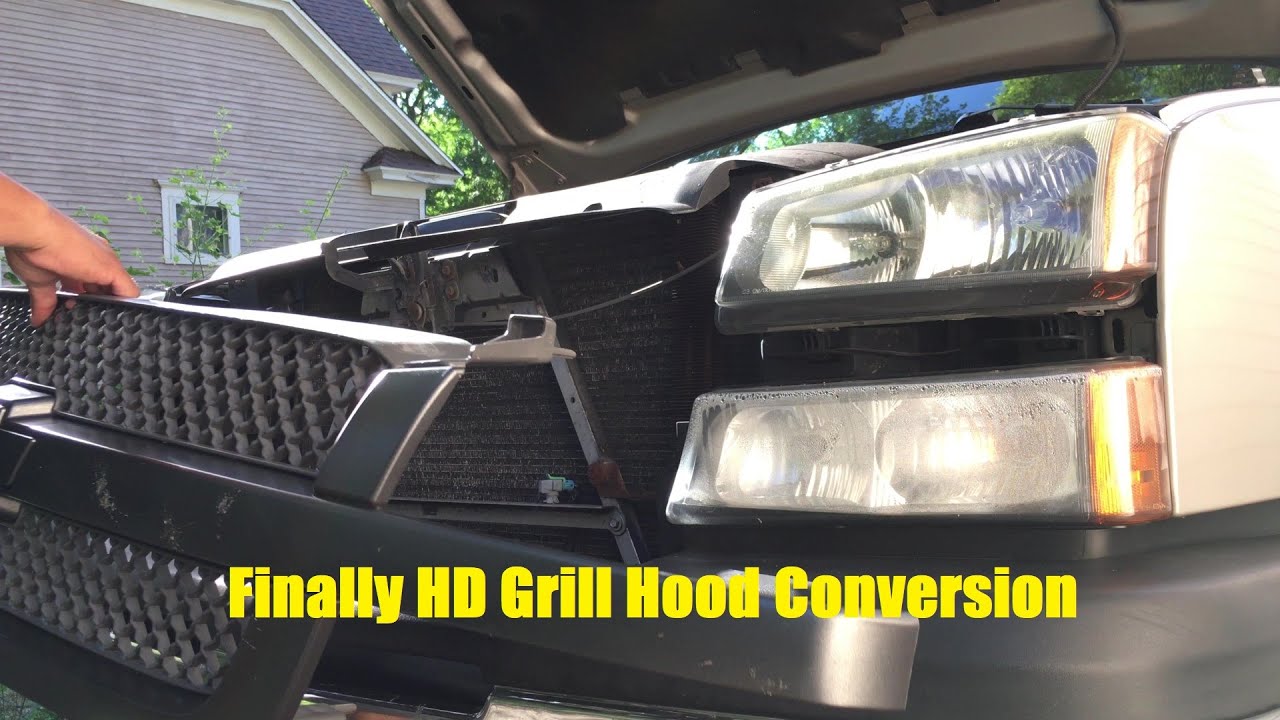 2005 Chevy Silverado 1500 4.8L HD Hood and HD GRILL Conversion