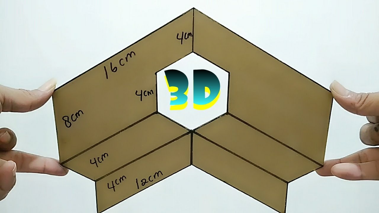Wall painting 3d design | 3d wall decoration effect | optical illusion 3d wall design