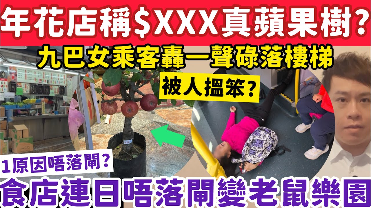 年花店稱$XXX賣真蘋果樹有人被搵笨？紅磡食店連日來收舖後唔落閘釀禍？14-2-2026