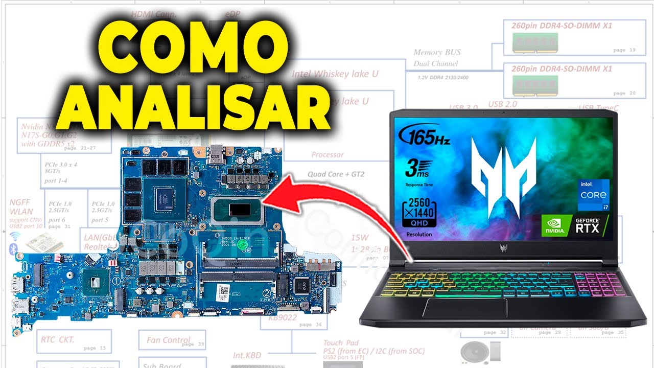 Como Analisar - Notebook Acer Predator Triton 300 PT315-53 LA-L191P que Não Liga