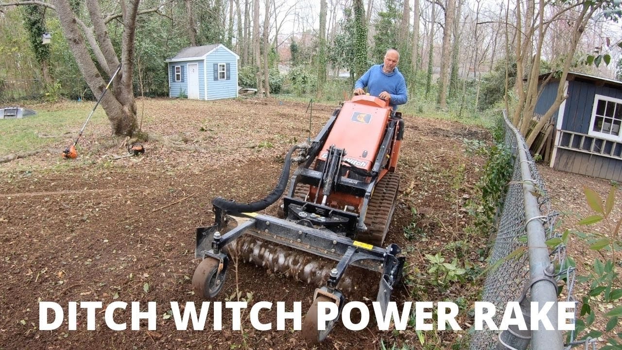 DITCH WITCH  POWER RAKE = THREE MEN