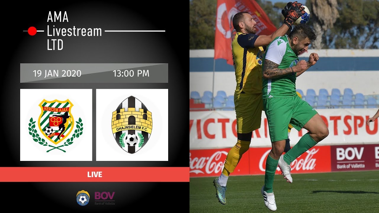 LIVE | Kercem Ajax - Ghajnsielem | Gozo first division | 19 JAN 2020