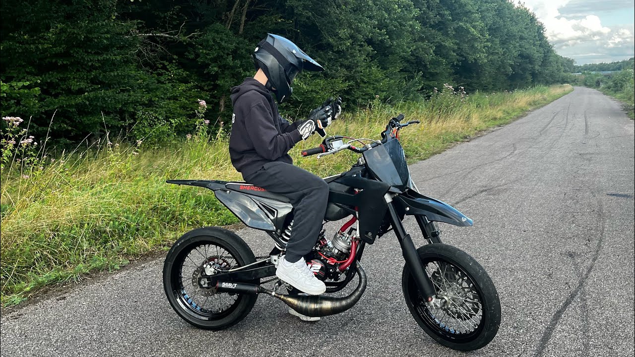  50cc Entra&icirc;nement wheeling en sherco 86 most 