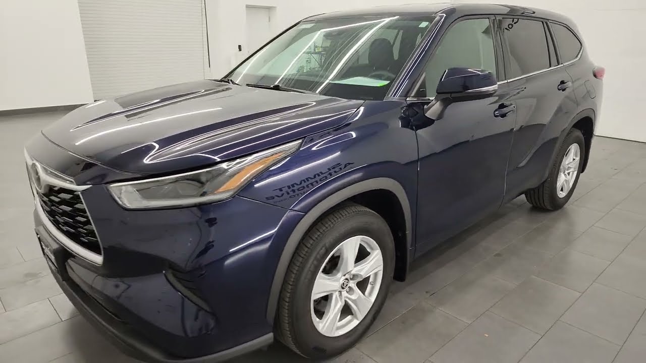 2021 TOYOTA HIGHLANDER L AWD IN BLUEPRINT METALLIC PAINT 4K WALKAROUND 14118Z SOLD!