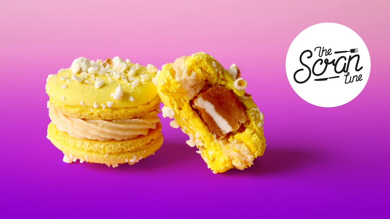 CARAMEL POPCORN MACARONS - The Scran Line