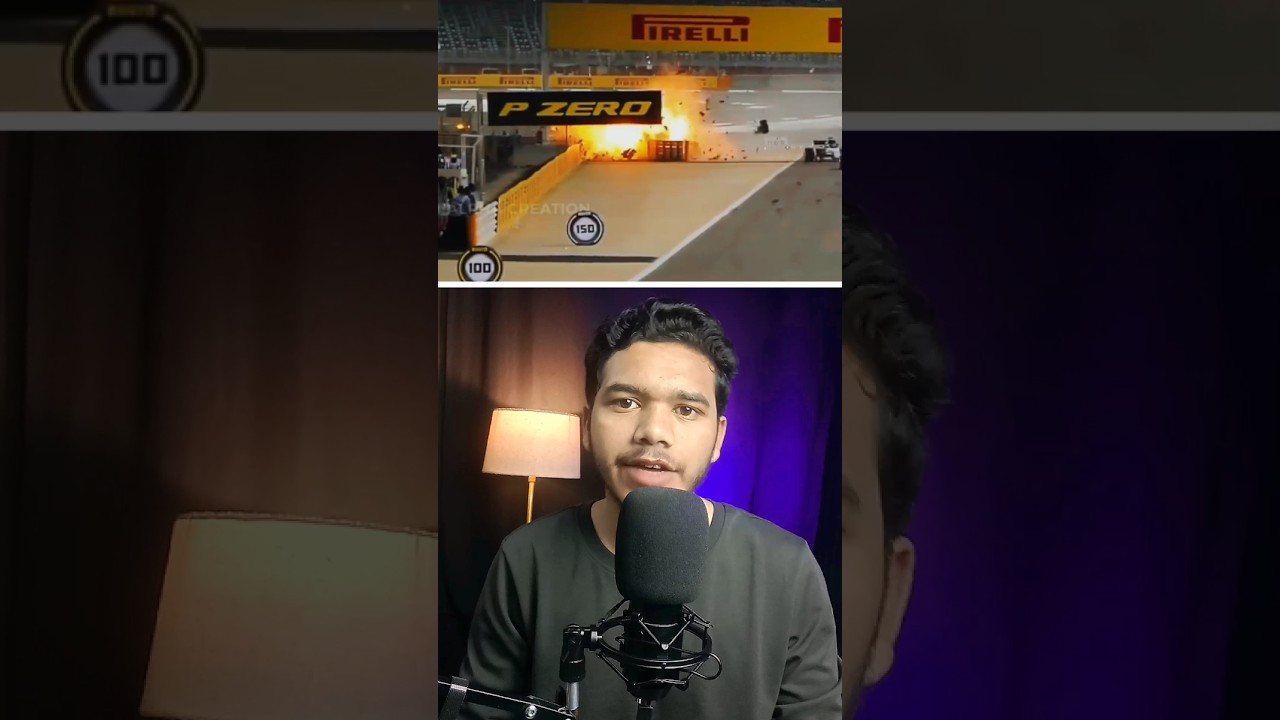His car split and exploded, but he walked out of the fire! 😱🔥