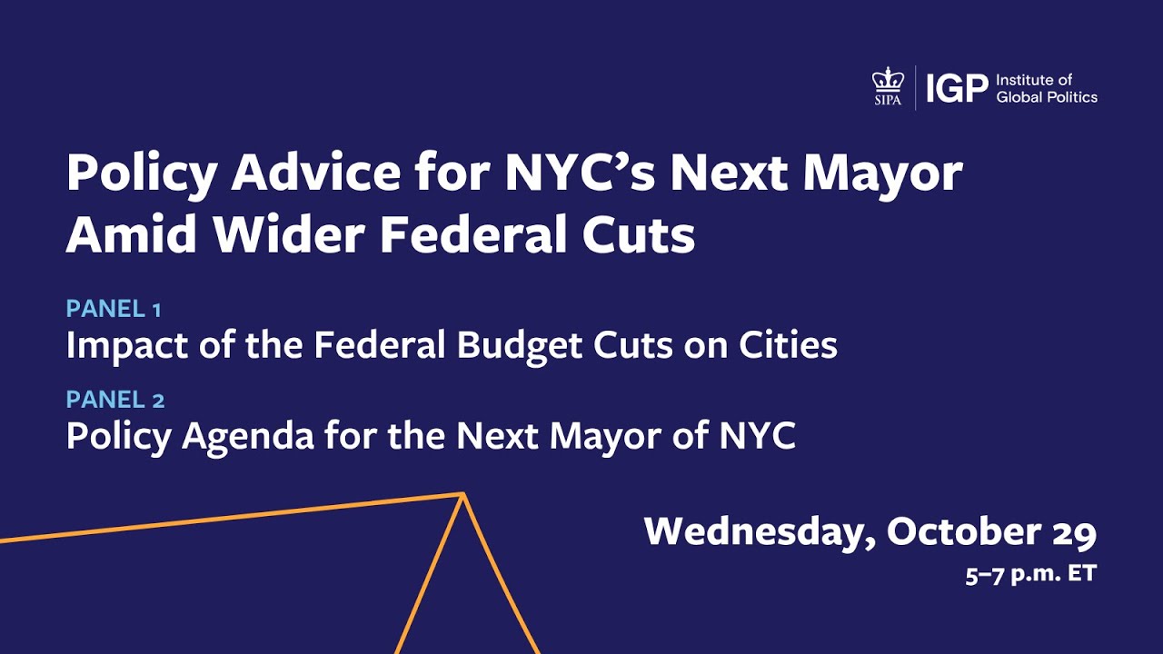 Policy Advice for NYC&rsquo;s Next Mayor Amid Wider Federal Cuts
