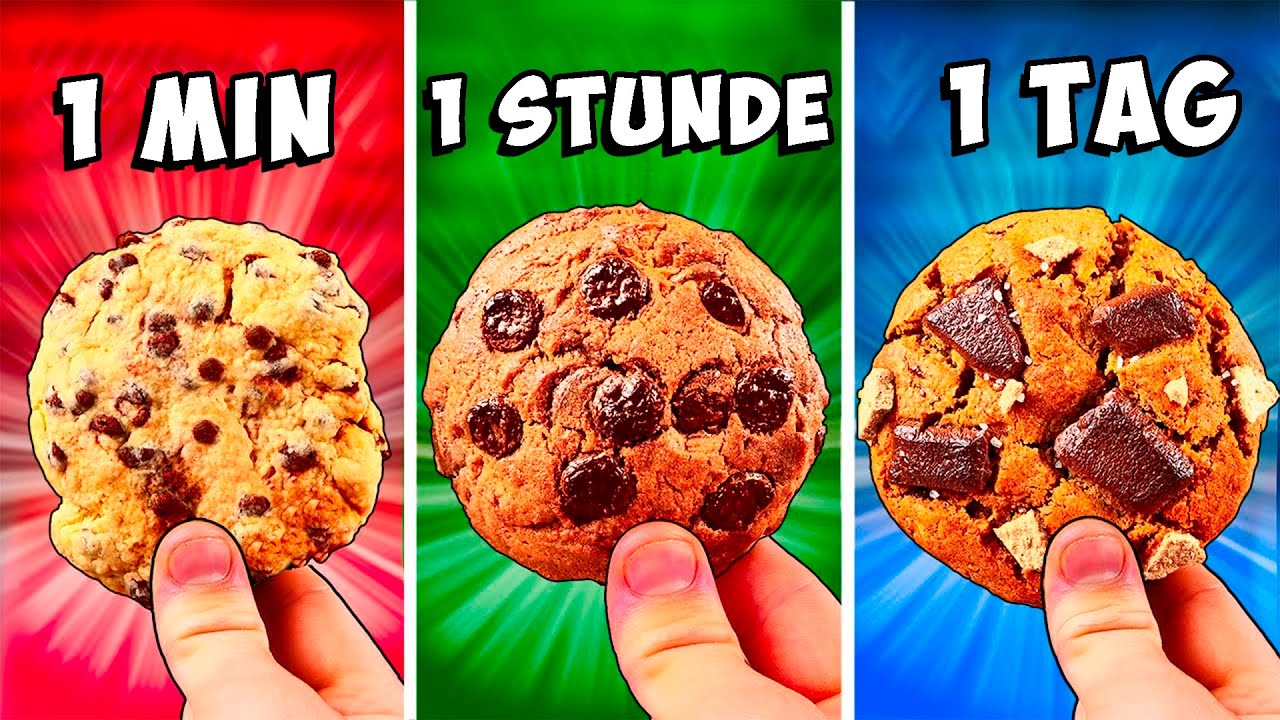 1 Minute vs. 1 Stunde vs. 1 Tag Kekse von VANZAI