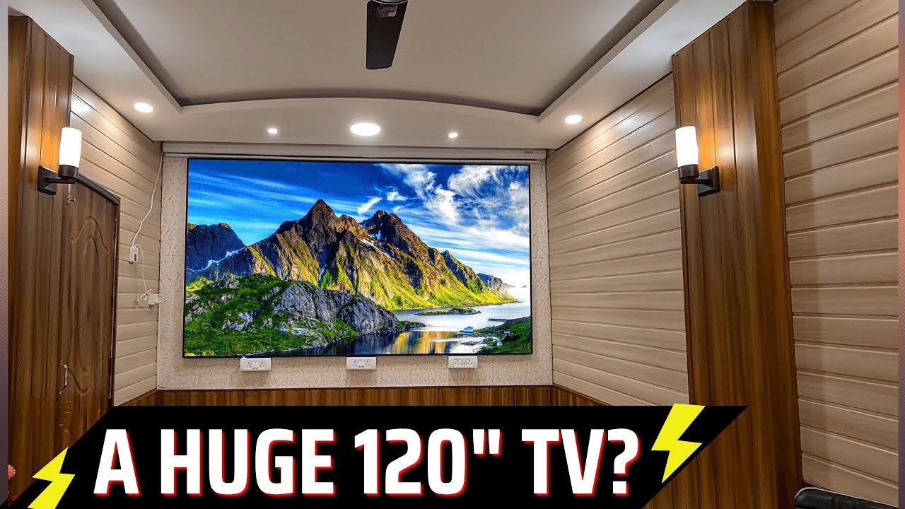 A Huge 120 inch TV? BIGVUE Fixed Frame Premium ALR Projector Screen | Best ALR Projector Screen 2021