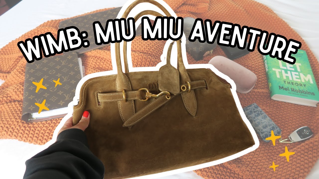 What's Inside My Bag?? Miu Miu Aventure in Large Olive Suede